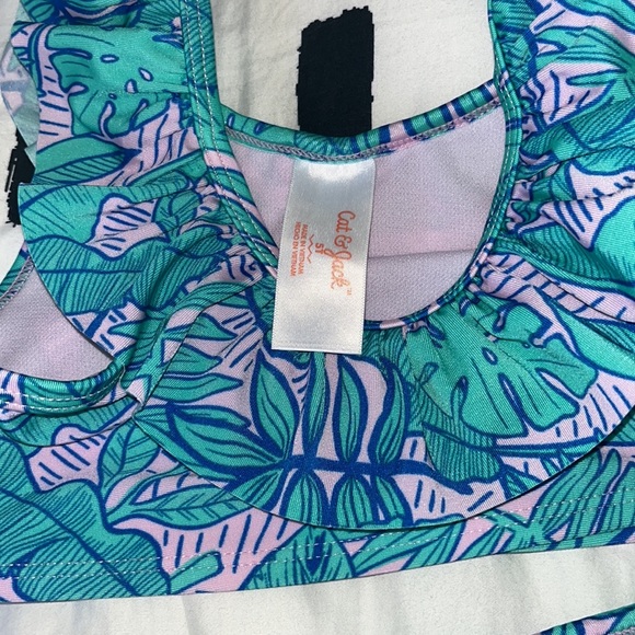 Cat & Jack Ruffle 2 Piece Swimsuit - Picture 3 of 5